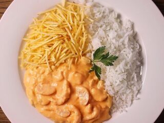 Prato feito ou strogonoff?